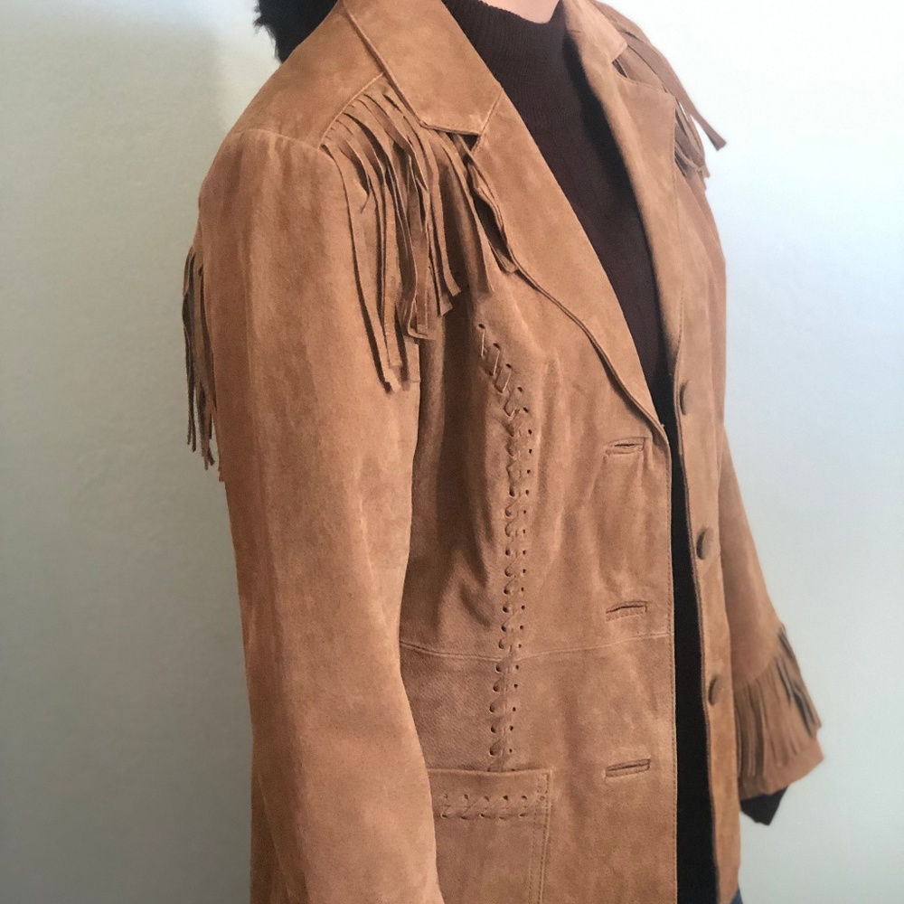 Denim & Co Leather Fringe Coat